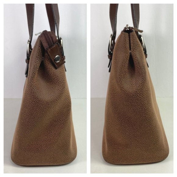 JACK GEORGES' USA HIGH QUALITY  BAG BRIEFCASE ORGANIZER TOTE GREEN Pebbled Suede - Picture 6 of 16